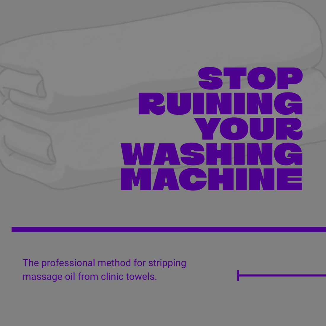 How to Remove Massage Oil Stains from Clinic Towels.